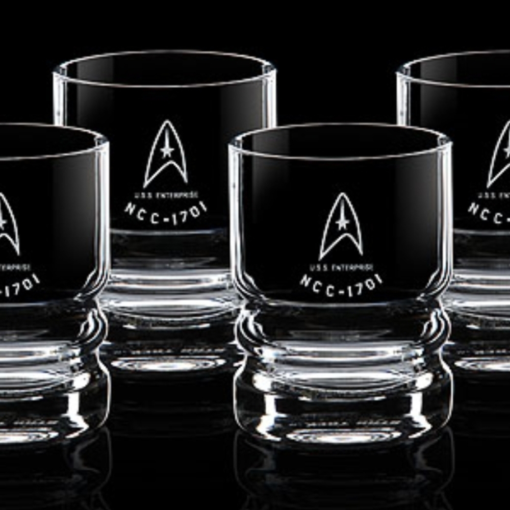 Star Trek USS Enterprise NCC-1701 Glassware Set of 4 – ThinkGeek – 7oz Original